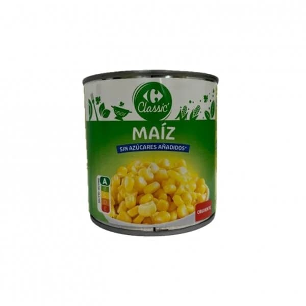 Maíz dulce Classic Carrefour sin azúcar añadido 285 g. - 0.28 kg - Imagen del producto en Findit