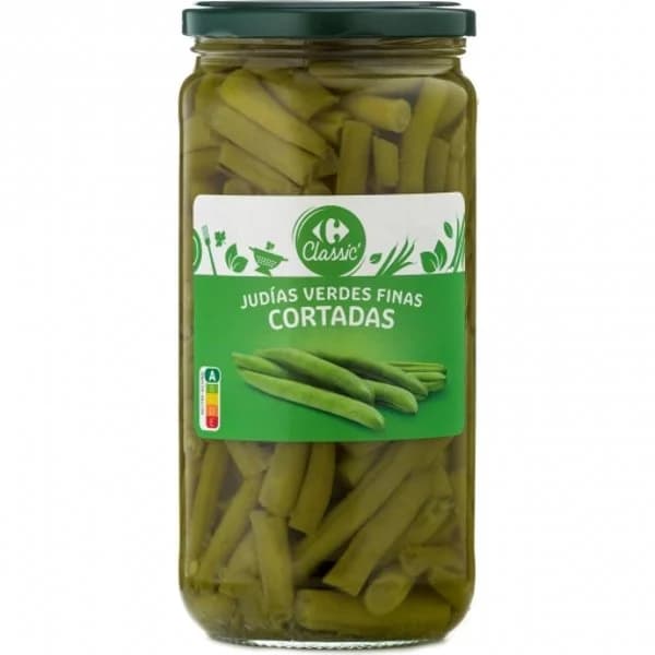 Judías verdes finas cortadas Classic Carrefour 360 g. - 0.36 kg - Imagen del producto en Findit