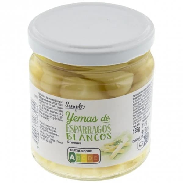 Yemas de espárrago blanco gruesas Simpl 110 g. - 0.11 kg - Imagen del producto en Findit