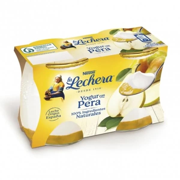 Yogur con pera Nestle La Lechera pack de 2 unidades de 125 g. - 0.25 kg - Imagen del producto en Findit
