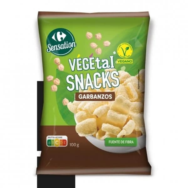 Snack vegetal de garbanzos Sensation Carrefour 100 g. - 0.1 kg - Imagen del producto en Findit