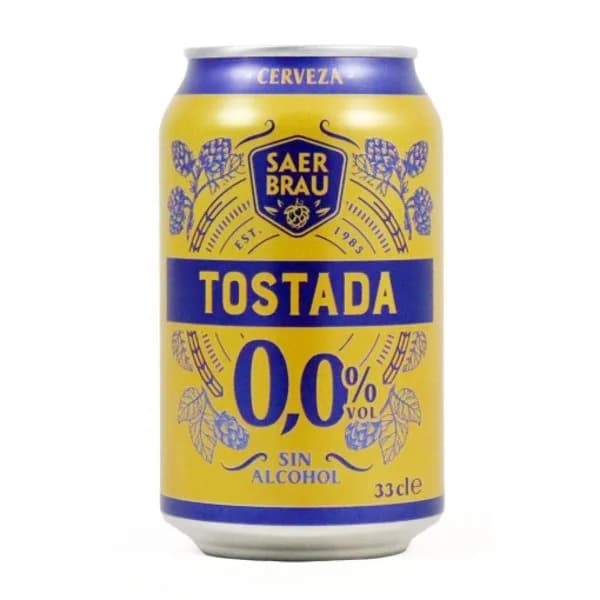 Cerveza tostada Saer Brau 0,0 sin alcohol lata 33 cl. - 0.33 l - Imagen del producto en Findit