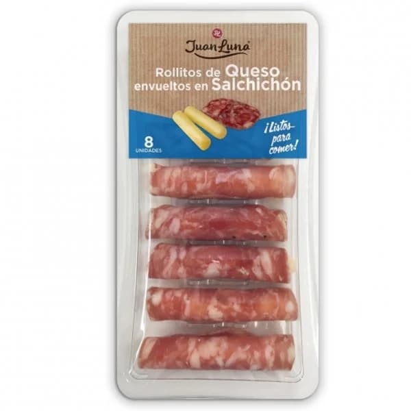 Rollitos de queso envueltos en salchichón Juan Luna 80 g. - 1 ud - Imagen del producto en Findit