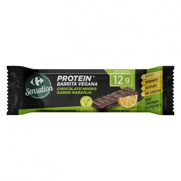 Barrita de chocolate negro sabor naranja Carrefour Sensation 40 g. - 0.04 kg - Imagen del producto en Findit