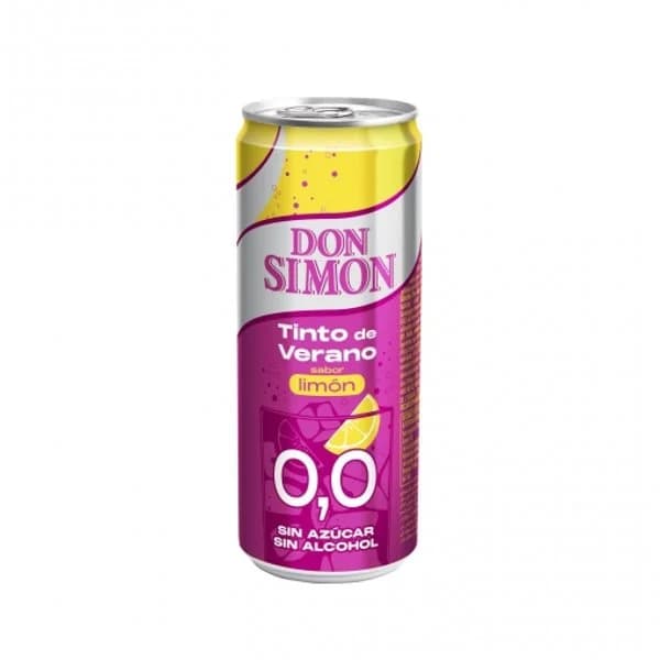 Tinto de verano Don Simon con limón sin alcohol sin azúcar lata 33 cl - 0.33 l - Imagen del producto en Findit