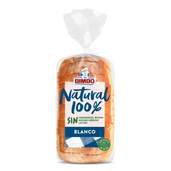 Pan de molde natural blanco con corteza Bimbo sin lactosa 360 g. - 0.36 kg - Imagen del producto en Findit