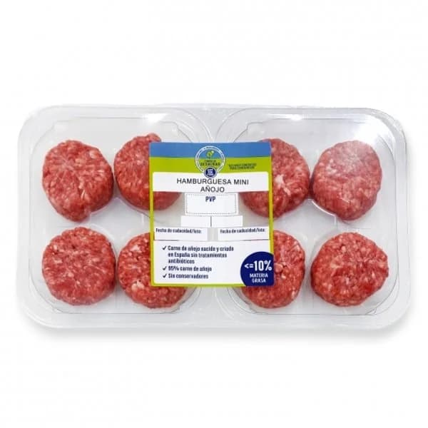 Hamburguesas mini de añojo Círculo de Calidad 280 g - 0.28 kg - Imagen del producto en Findit