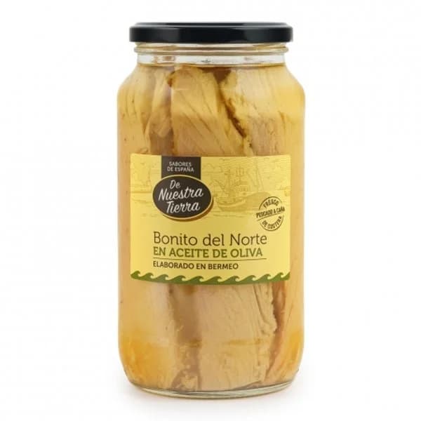 Bonito del norte en aceite de oliva De Nuestra Tierra 600 g. - 0.6 kg - Imagen del producto en Findit