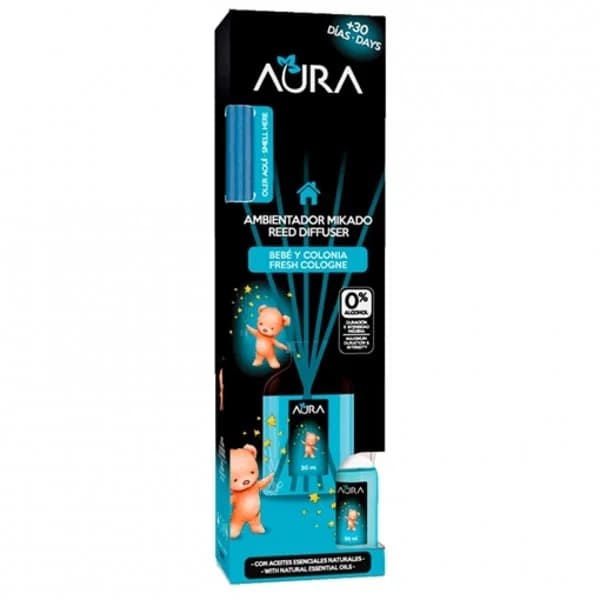 Ambientador de varillas bebé y colonia Aura 30 ml. - 0.03 l - Imagen del producto en Findit