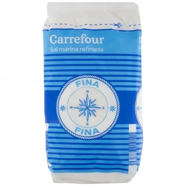 Sal marina refinada fina Carrefour 1 kg. - 1 kg - Imagen del producto en Findit