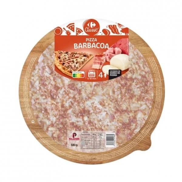 Pizza barbacoa Carrefour Classic 580 g. - 0.58 kg - Imagen del producto en Findit