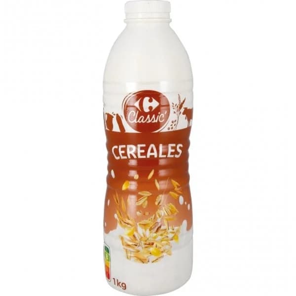 Yogur líquido con cereales Carrefour Classic 1 kg. - 1 kg - Imagen del producto en Findit