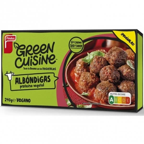 Albóndigas de proteínas de guisantes Green Cuisine Findus 240 g. - 0.24 kg - Imagen del producto en Findit