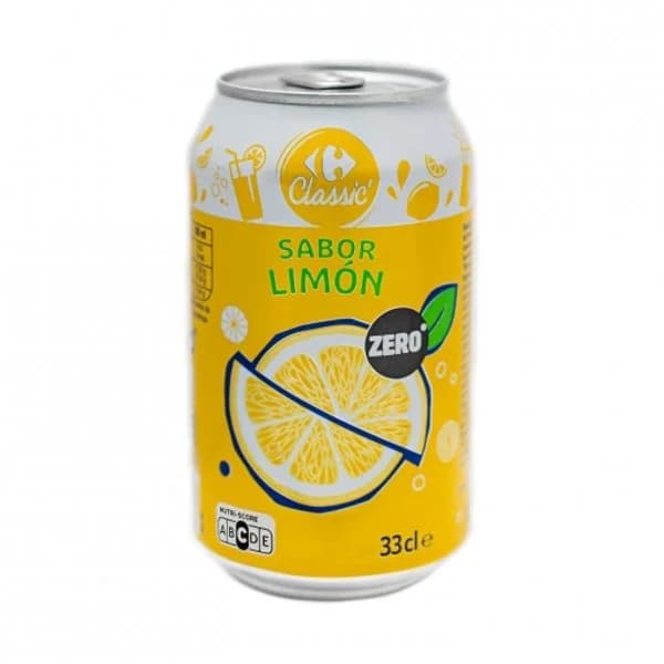 Refresco sabor limón Zero Carrefour Classic' lata 33 cl. - 0.33 l - Imagen del producto en Findit