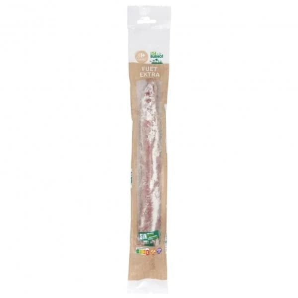 Fuet extra Carrefour Classic' sin gluten sin lactosa 150 g. - 0.15 kg - Imagen del producto en Findit