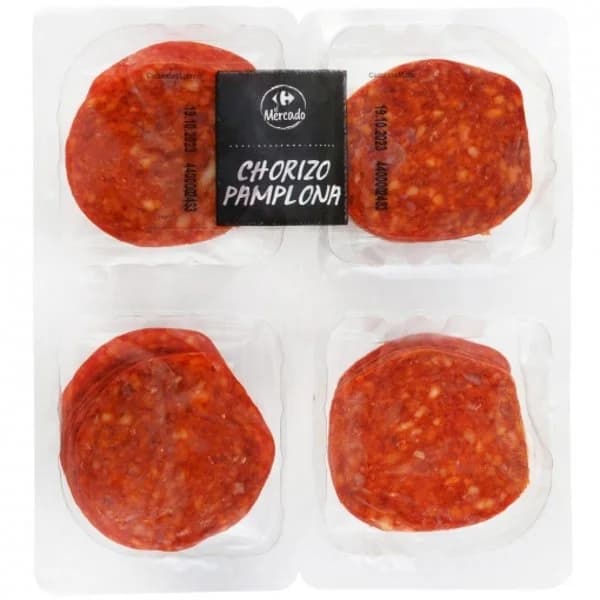 Chorizo extra de Pamplona en lonchas Carrefour El Mercado 4x60 g - 0.24 kg - Imagen del producto en Findit