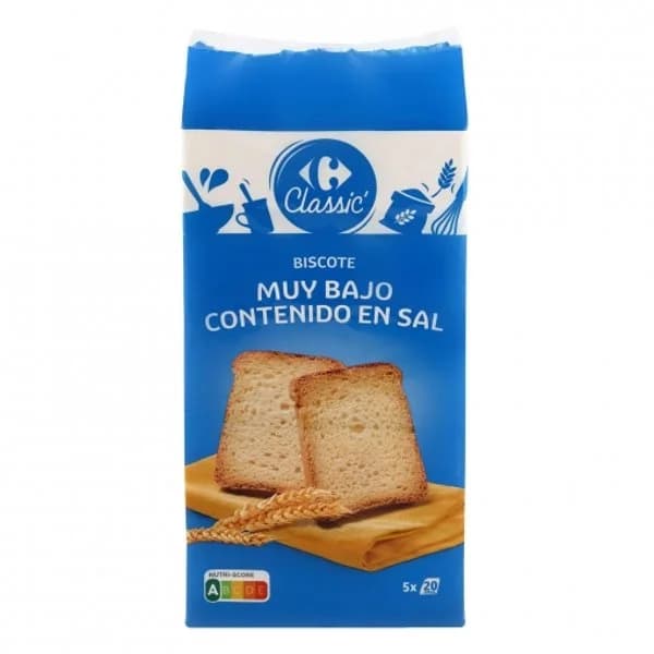 Biscote muy bajo contenido en sal Carrefour Classic' 750 g. - 1 ud - Imagen del producto en Findit