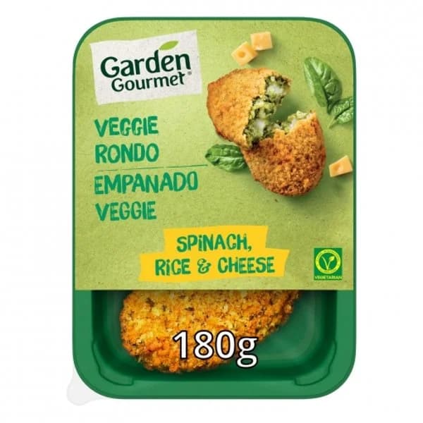 Porciones vegetarianas a base de espinacas, arroz y queso Garden Gourmet 180 g. - 0.18 kg - Imagen del producto en Findit