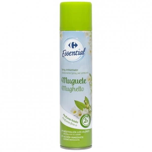 Ambientador spray muguete Essential Carrefour 300 ml. - 0.3 l - Imagen del producto en Findit