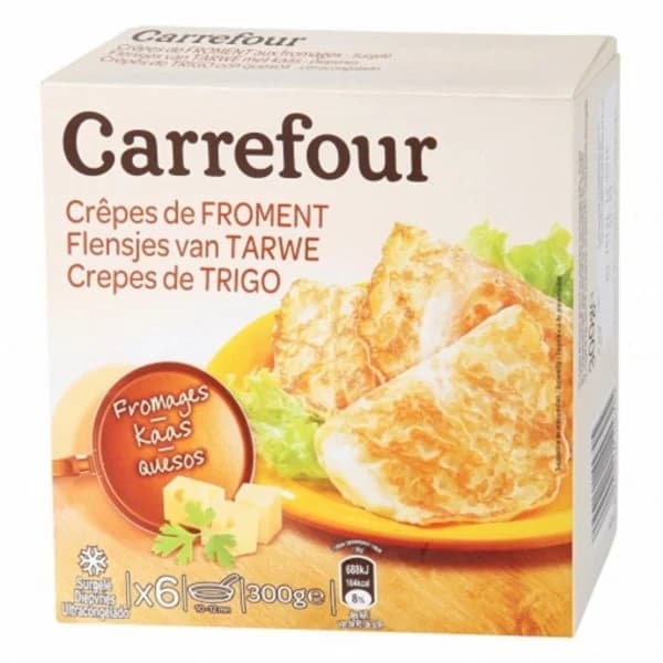 Crepes de trigo relleno de quesos Carrefour 300 g. - 0.3 kg - Imagen del producto en Findit