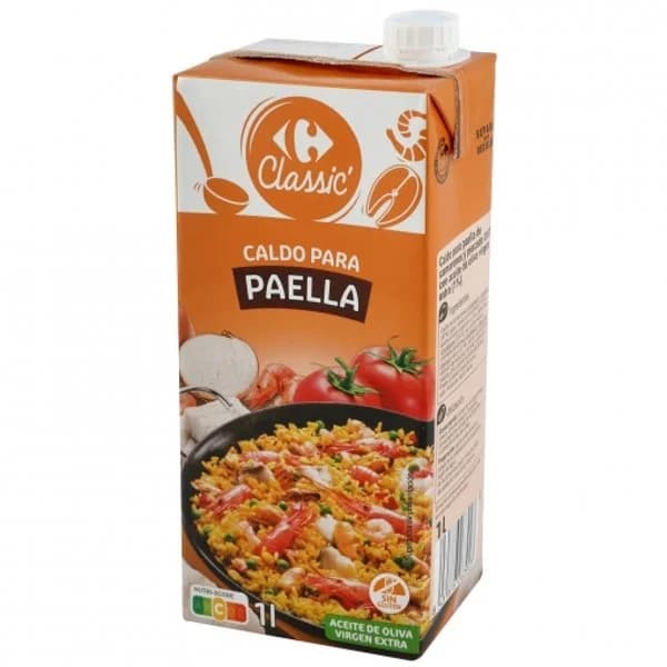Caldo para paella Classic Carrefour sin gluten 1 l. - 1 l - Imagen del producto en Findit