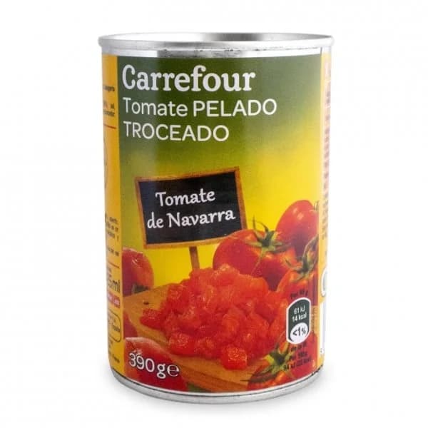 Tomate pelado troceado Classic Carrefour 390 g. - 0.39 kg - Imagen del producto en Findit
