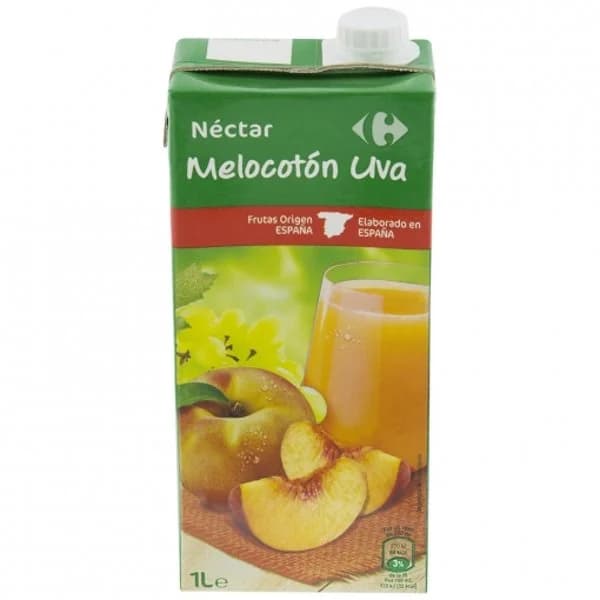 Néctar de melocotón y uva Carrefour Classic brik 1 l. - 1 l - Imagen del producto en Findit