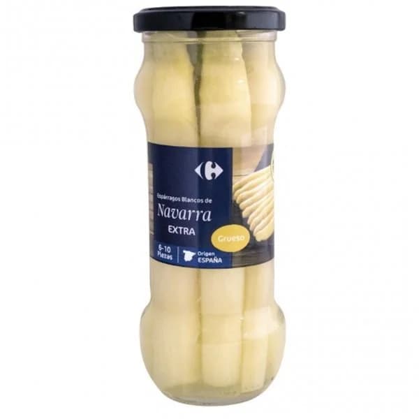Espárragos blancos de Navarra 6/10 Extra Carrefour 205 g. - 0.21 kg - Imagen del producto en Findit