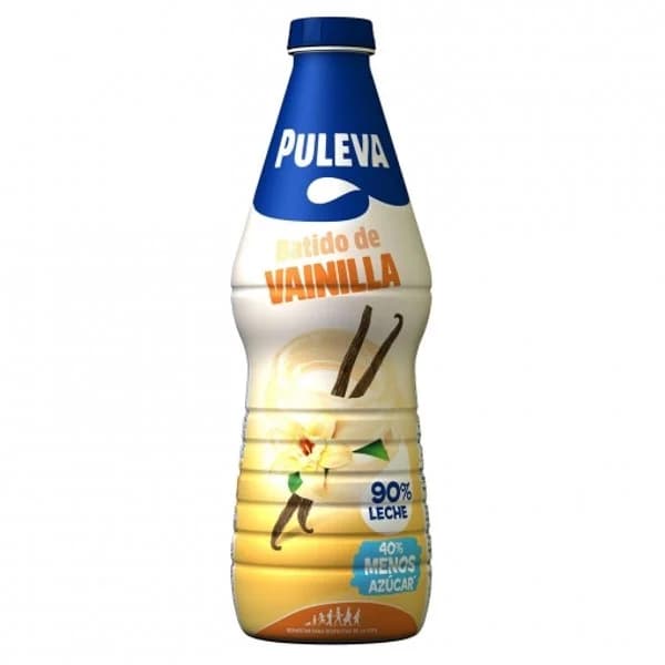 Batido de vainilla 40% menos azúcar Puleva sin gluten botella 1 l. - 1 l - Imagen del producto en Findit