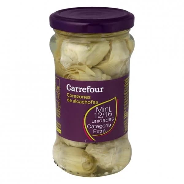 Corazones de alcachofas mini 12/16 Carrefour 165 g. - 0.18 kg - Imagen del producto en Findit