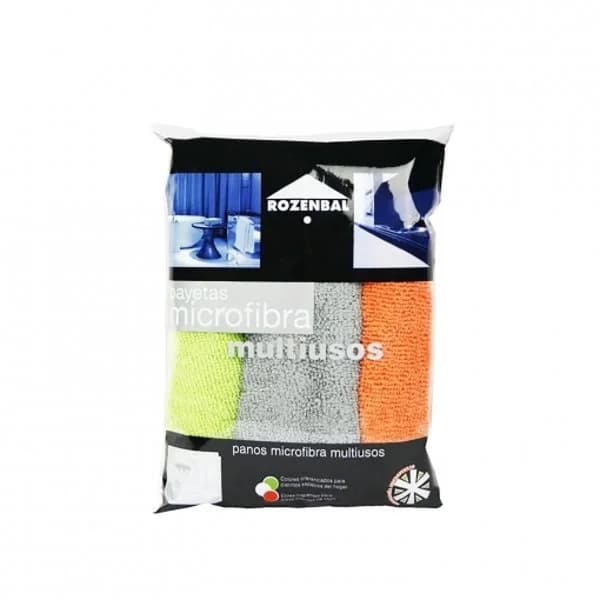 Set de 3 Bayetas Microfibra  Pequeñas ROZENBAL 32x32 cm - Surtido - 3.02 ud - Imagen del producto en Findit