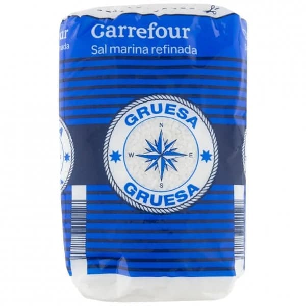 Sal marina refinada gruesa Carrefour 1 kg. - 1 kg - Imagen del producto en Findit