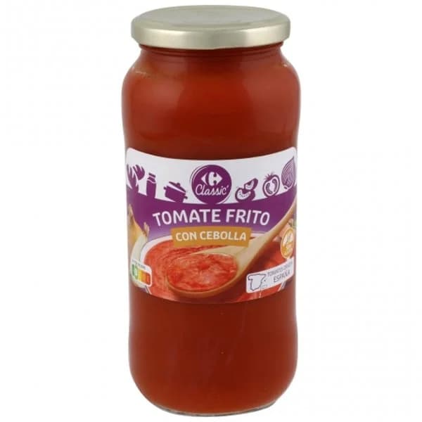 Tomate frito con cebolla Classic Carrefour sin gluten 560 g. - 0.56 kg - Imagen del producto en Findit