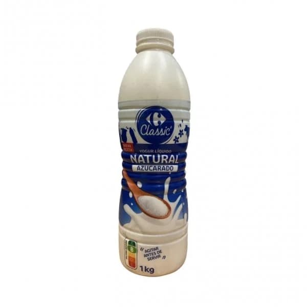 Yogur liquido natural azucarado Carrefour Classic 1 kg. - 1 kg - Imagen del producto en Findit