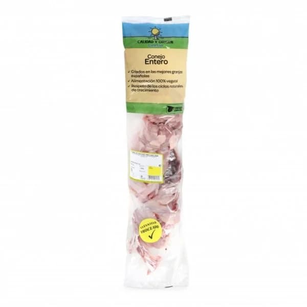 Conejo entero precortado Círculo de Calidad  1,250 Kg aprox - 1.25 kg - Imagen del producto en Findit