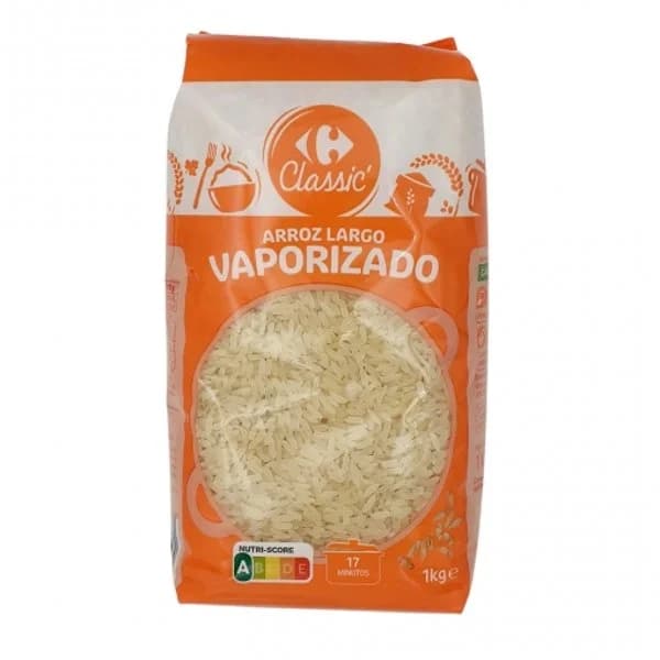 Arroz largo vaporizado Carrefour Classic´ 1 kg. - 1 kg - Imagen del producto en Findit