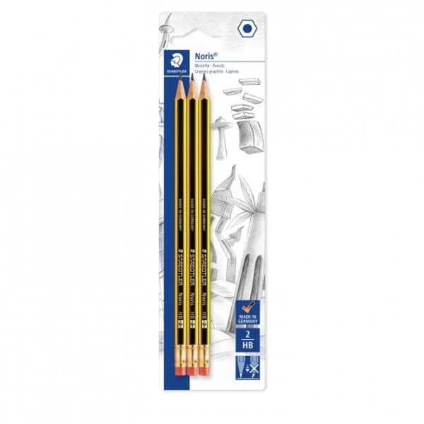 Lápices Grafito con Goma HB Staedtler Noris 3 uds - 3 ud - Imagen del producto en Findit