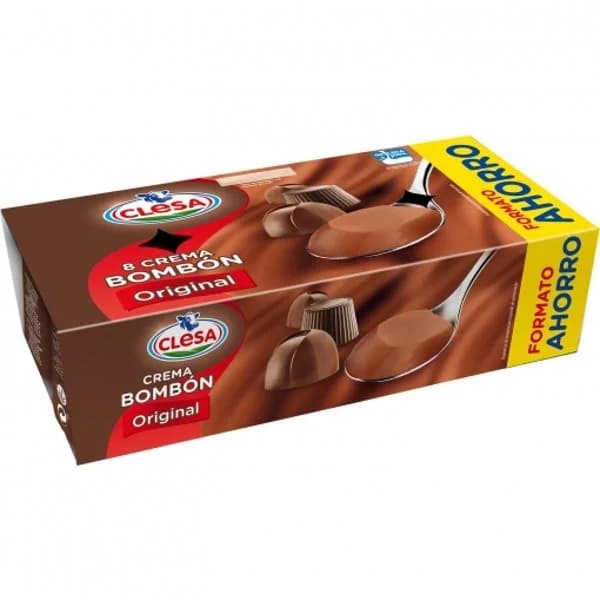 Crema bombón Original Clesa sin gluten pack de 8 unidades de 125 g. - 0.5 kg - Imagen del producto en Findit