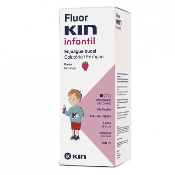 Enjuague bucal Fluor Kin Infantil 500 ml. - 0.5 l - Imagen del producto en Findit