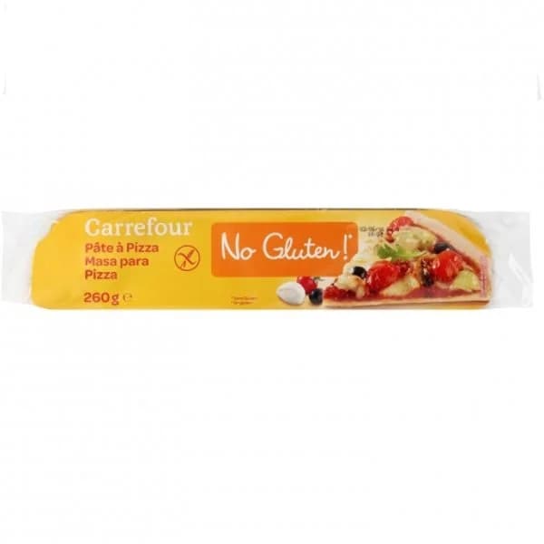 Masa de pizza Carrefour No gluten sin gluten 260 g. - 0.26 kg - Imagen del producto en Findit