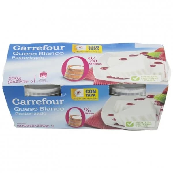 Queso fresco desnatado de Burgos Carrefour pack de 2 unidades de 250 g. - 1 ud - Imagen del producto en Findit
