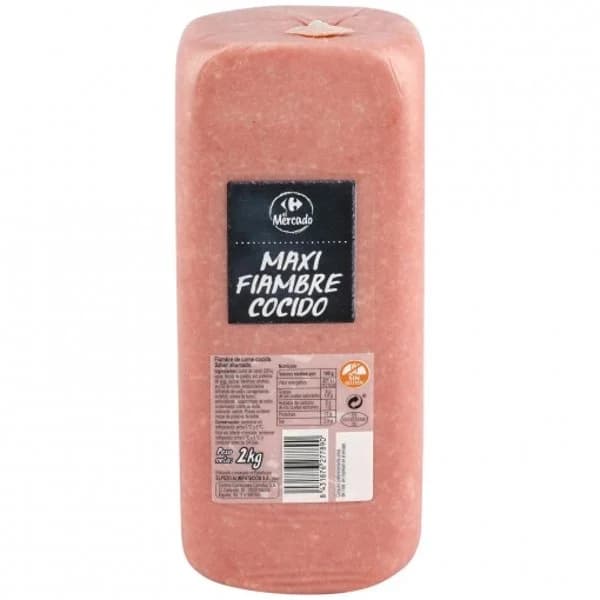 Maxi Fiambre Cocido sabor ahumado Carrefour sin gluten pieza de 2 kg - 2 kg - Imagen del producto en Findit