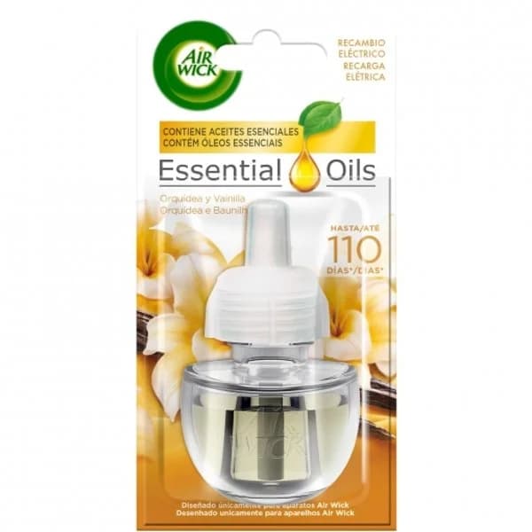 Ambientador eléctrico fragancia a orquídea y vainilla Essential Oils recambio Air Wick 1 ud. - 1 ud - Imagen del producto en Findit