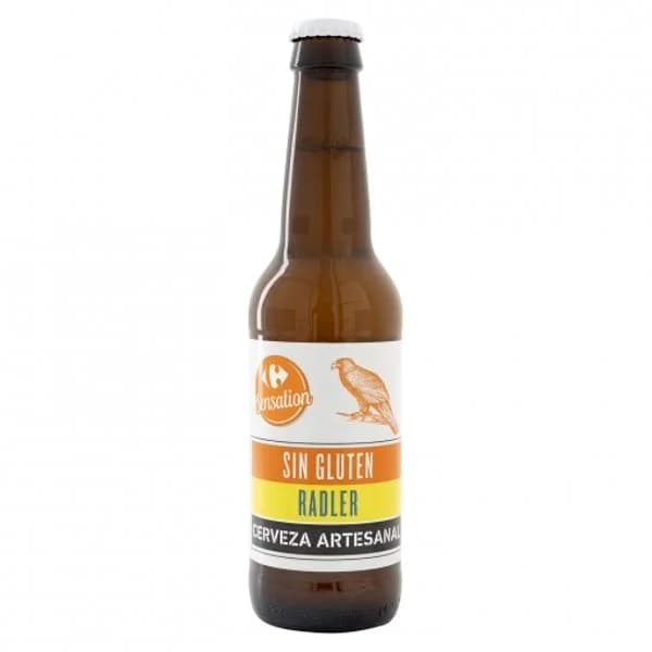 Cerveza artesana Carrefour Sensation radler sin gluten botella 33 cl. - 0.33 l - Imagen del producto en Findit