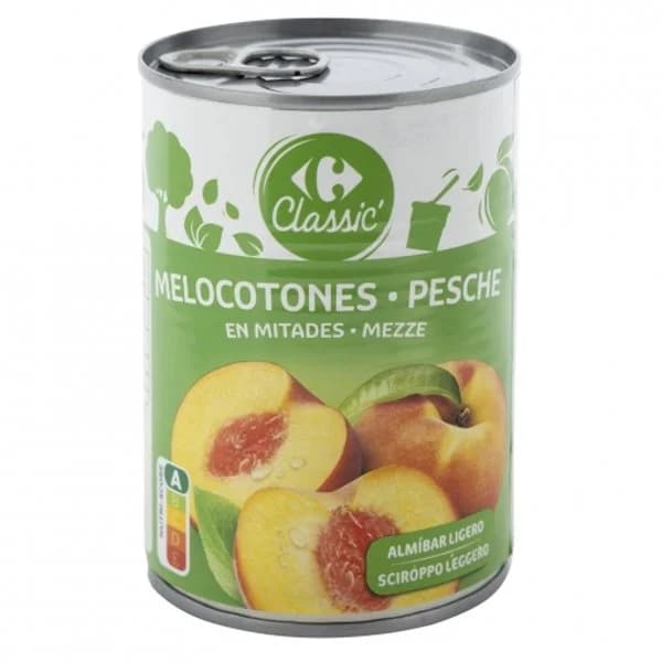 Melocotón en almibar ligero Classic Carrefour  235 g. - 0.24 kg - Imagen del producto en Findit