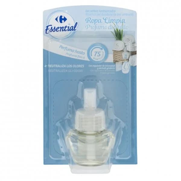 Ambientador eléctrico ropa limpia Essential recambio Carrefour 1 ud. - 0.02 l - Imagen del producto en Findit