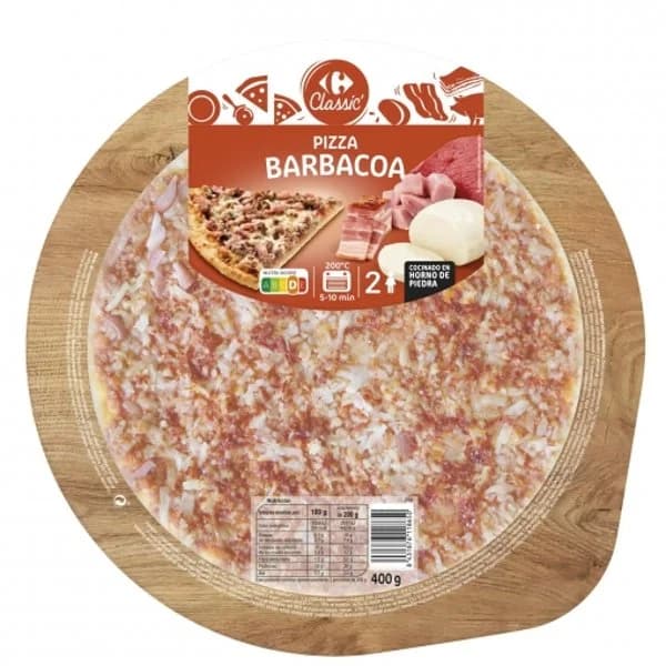 Pizza barbacoa Carrefour Classic 400 g. - 0.4 kg - Imagen del producto en Findit