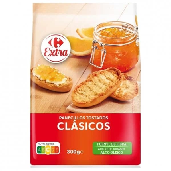 Panecillos tostados clásicos Carrefour Extra 300 g. - 0.3 kg - Imagen del producto en Findit