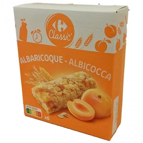 Barritas de cereales con albaricoque Carrefour 125 g. - 0.13 kg - Imagen del producto en Findit
