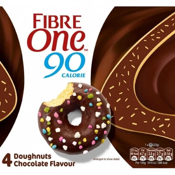 Doughnut de chocolate Fibre One pack de 4 unidades de 24 g. - 0.1 kg - Imagen del producto en Findit